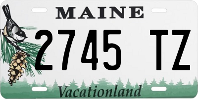 ME license plate 2745TZ