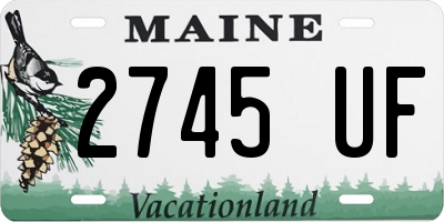 ME license plate 2745UF