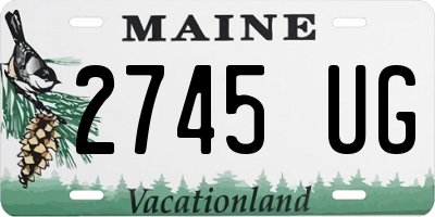 ME license plate 2745UG