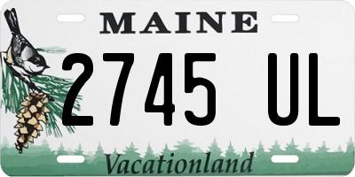 ME license plate 2745UL