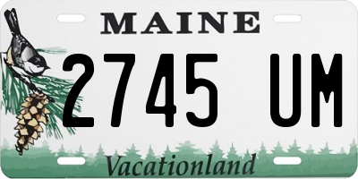 ME license plate 2745UM