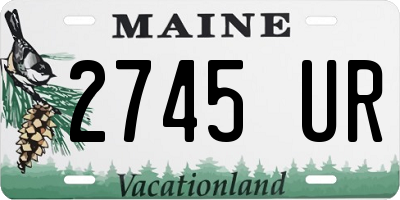 ME license plate 2745UR