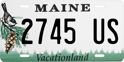 ME license plate 2745US