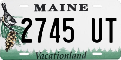 ME license plate 2745UT