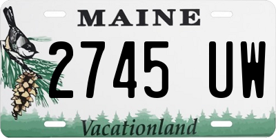 ME license plate 2745UW