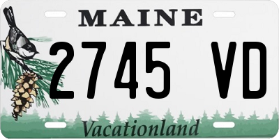 ME license plate 2745VD