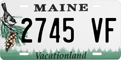 ME license plate 2745VF