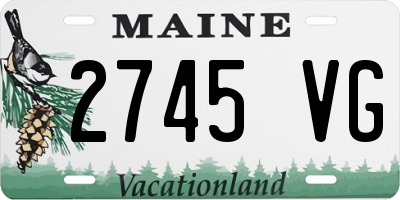 ME license plate 2745VG