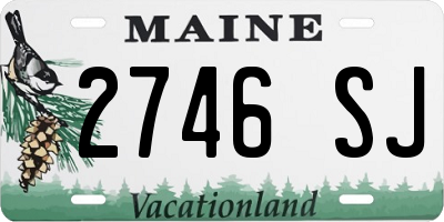 ME license plate 2746SJ