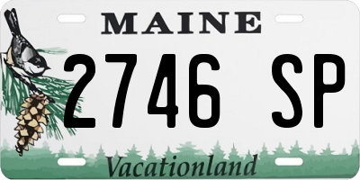 ME license plate 2746SP