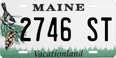 ME license plate 2746ST