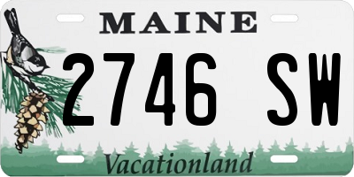 ME license plate 2746SW