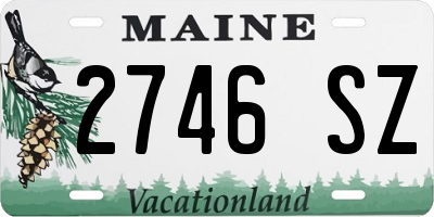 ME license plate 2746SZ