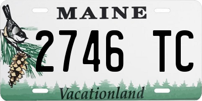 ME license plate 2746TC