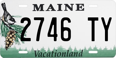 ME license plate 2746TY