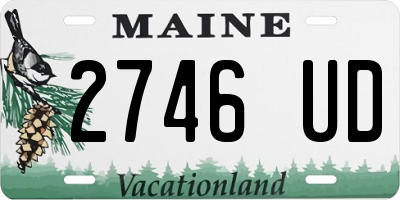 ME license plate 2746UD