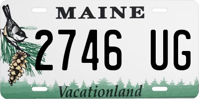 ME license plate 2746UG