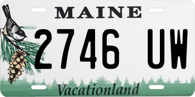 ME license plate 2746UW