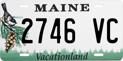 ME license plate 2746VC