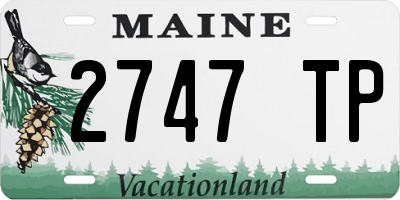 ME license plate 2747TP