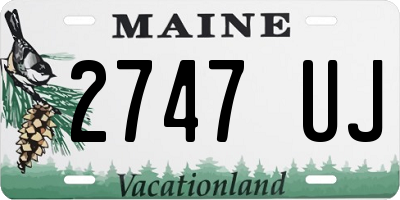 ME license plate 2747UJ