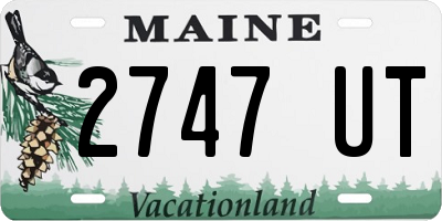 ME license plate 2747UT