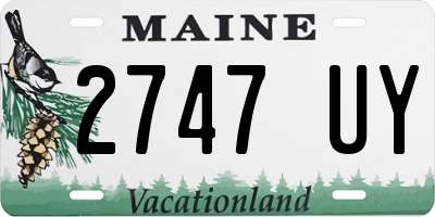 ME license plate 2747UY