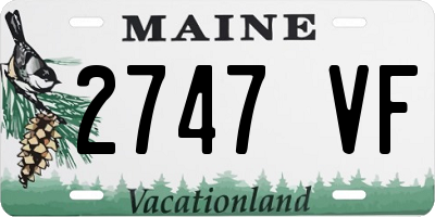 ME license plate 2747VF