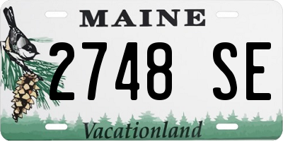 ME license plate 2748SE