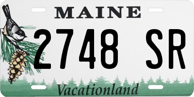 ME license plate 2748SR