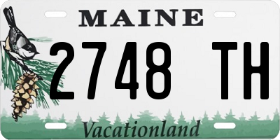 ME license plate 2748TH