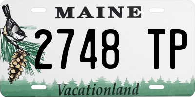 ME license plate 2748TP