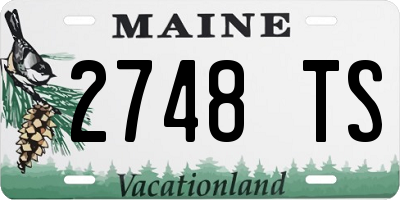 ME license plate 2748TS