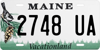 ME license plate 2748UA