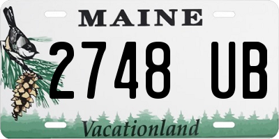 ME license plate 2748UB
