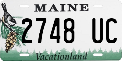 ME license plate 2748UC