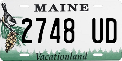 ME license plate 2748UD