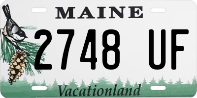 ME license plate 2748UF