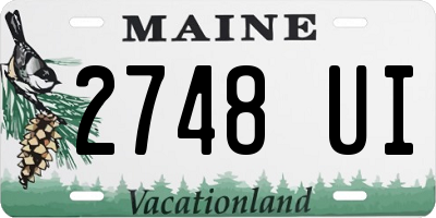 ME license plate 2748UI