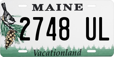 ME license plate 2748UL