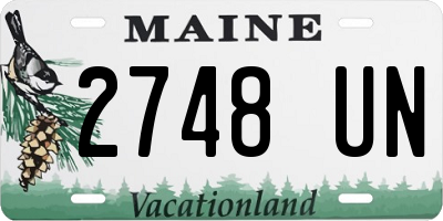 ME license plate 2748UN