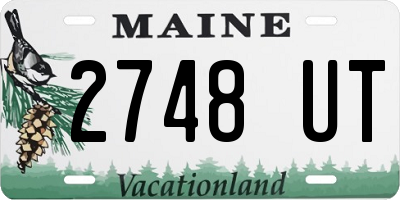 ME license plate 2748UT