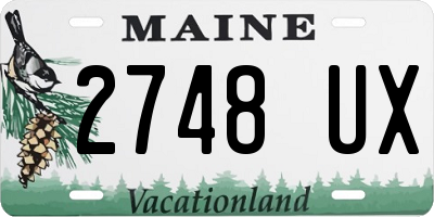 ME license plate 2748UX