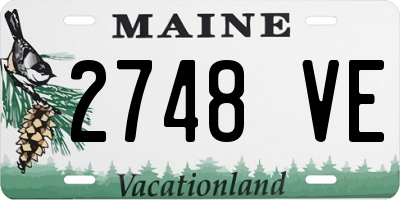 ME license plate 2748VE