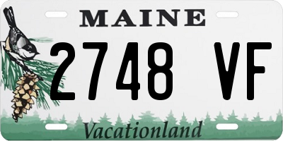 ME license plate 2748VF