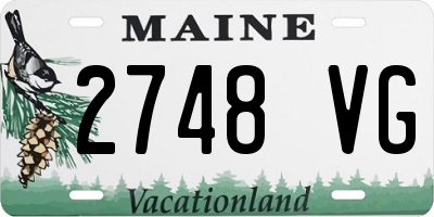 ME license plate 2748VG