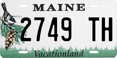 ME license plate 2749TH
