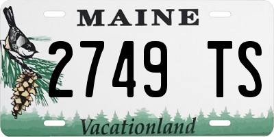 ME license plate 2749TS