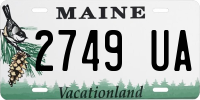 ME license plate 2749UA