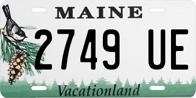 ME license plate 2749UE
